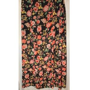 Forever 21 floral slit maxi skirt